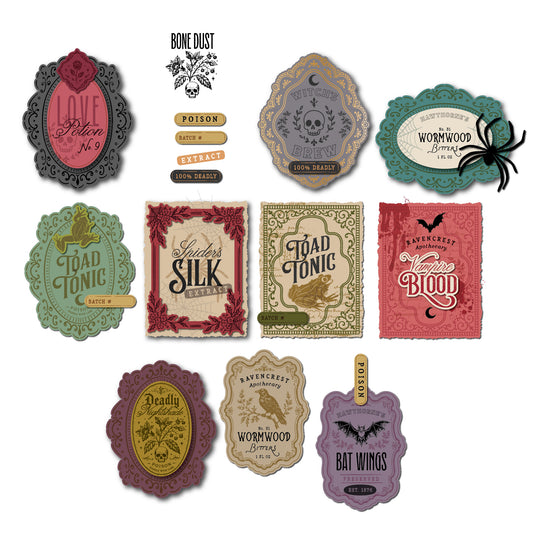 DP M STAMP & DIE APOTHECARY LABELS KIT