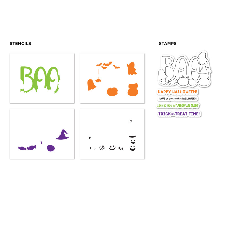 DP Stencils Stamps Boo