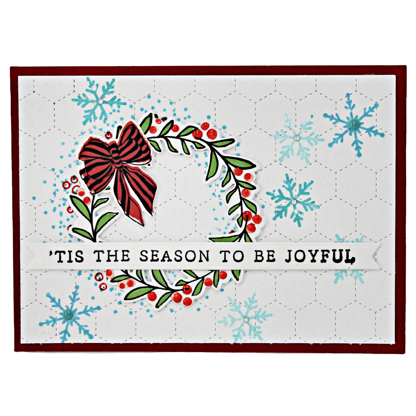 DP Stamp Die Stencil Kit JOY Wreath