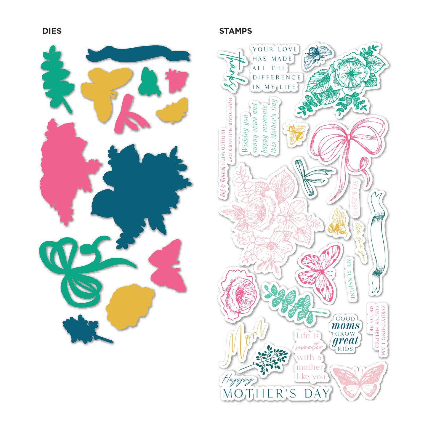 DP Die Stamp Mother's Blooms