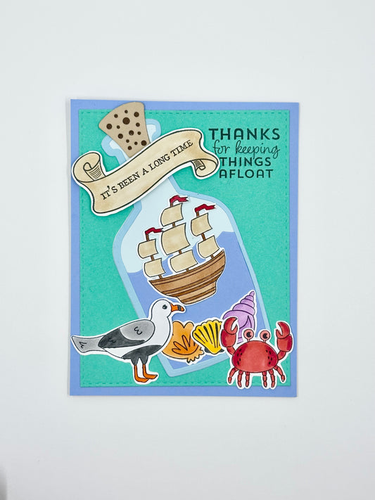 DP Stamp and Die Message In A Bottle