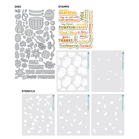 DP Fancy Pumpkins Stamps Die and Stencil Kit