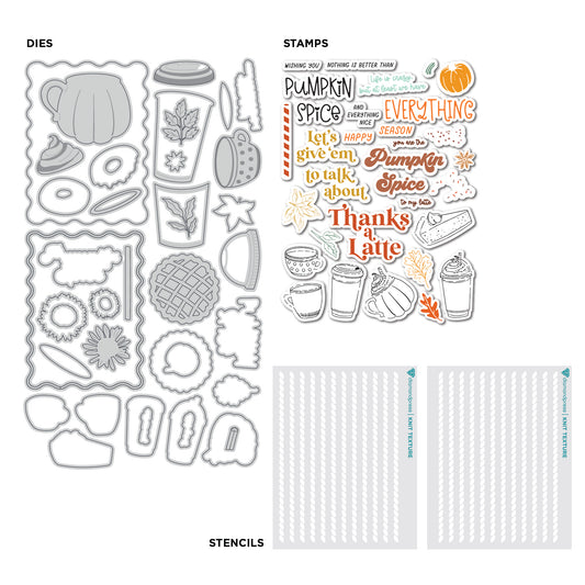 DP Pumpkin Spice Stamp, Die and Stencils Kit