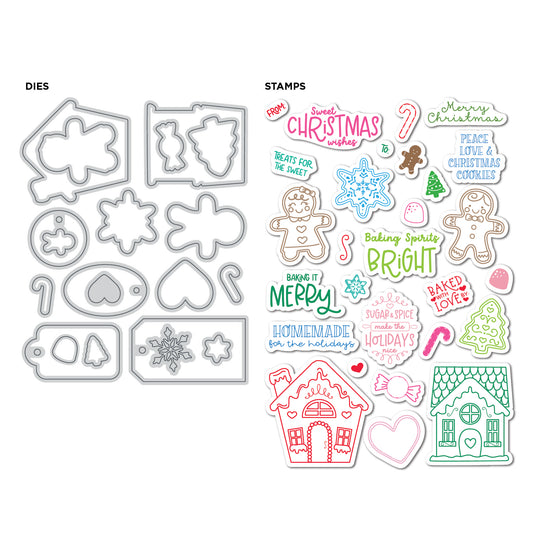 DP Baking Spirits Bright Stamp and Die CHRISTMAS
