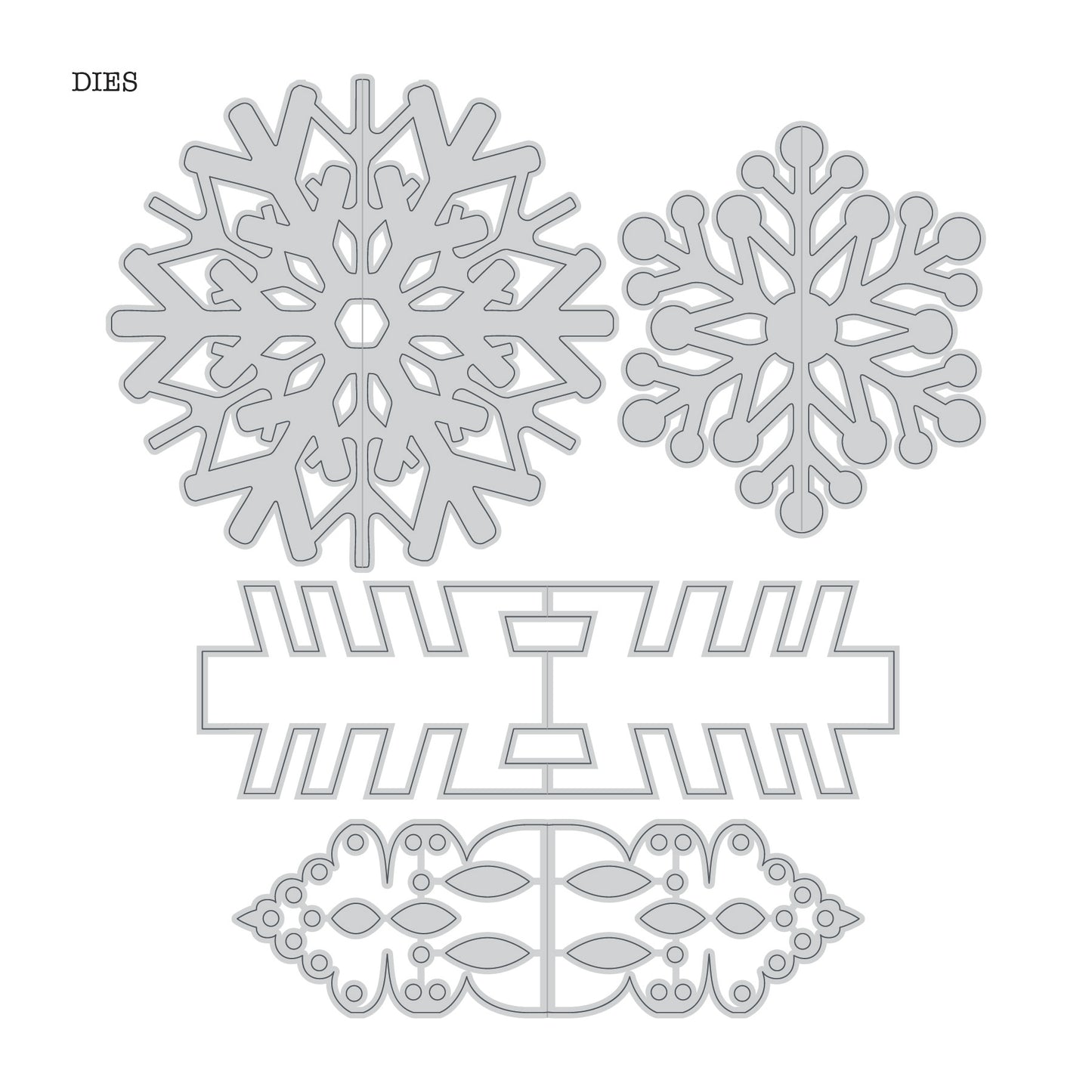 DP DIE KIT 3D SNOWFLAKES - Grand Marquise