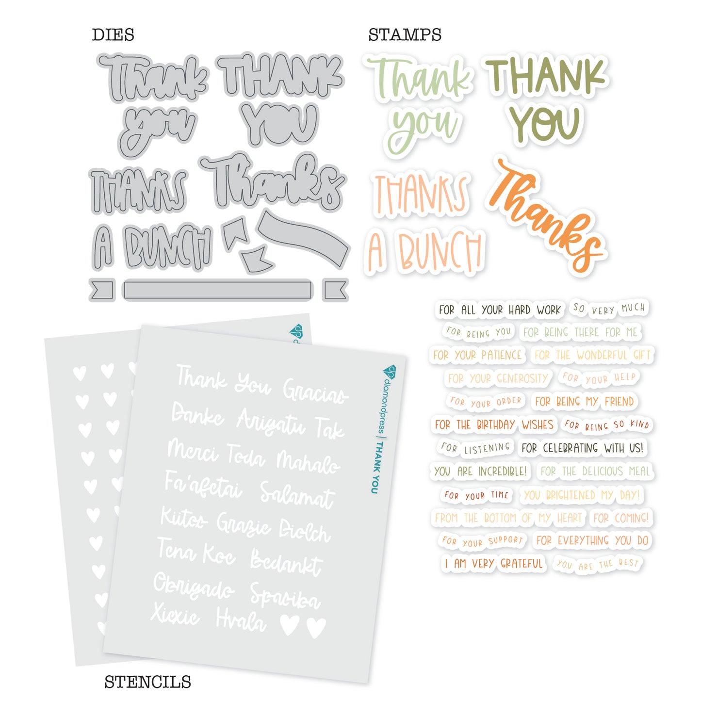 DP THANK YOU Stamp and Die