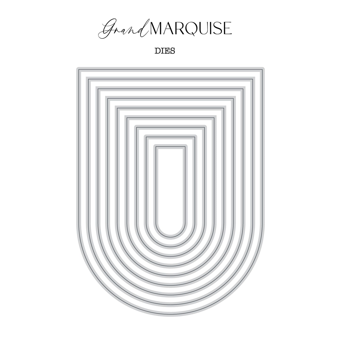 DP Nesting Dies Rounded Flag-GRAND MARQUISE