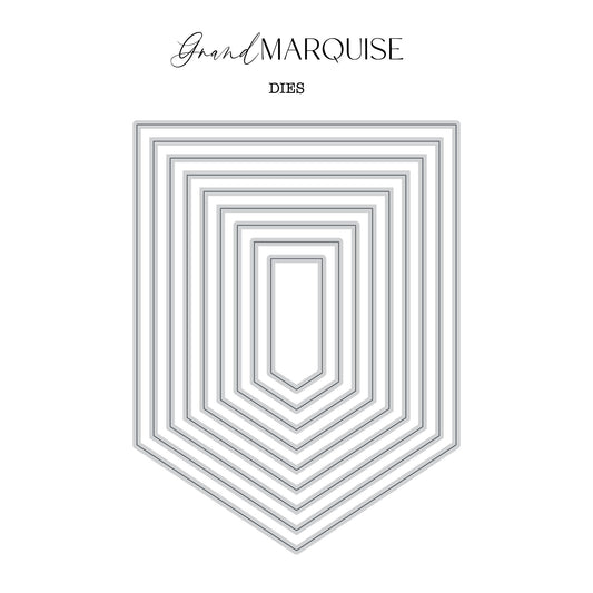 DP Nesting Dies Pointed Flag-GRAND MARQUISE