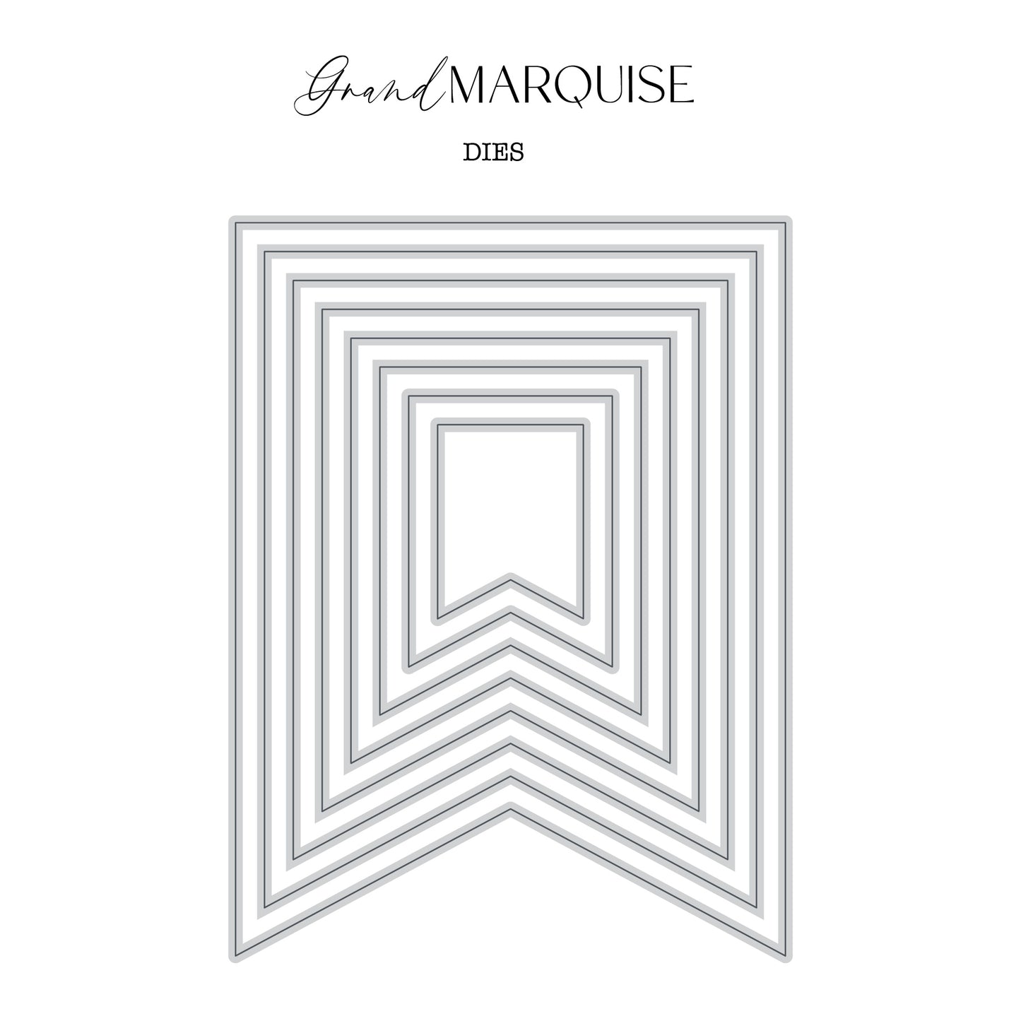 DP Nesting Dies Two Point Flag-GRAND MARQUISE
