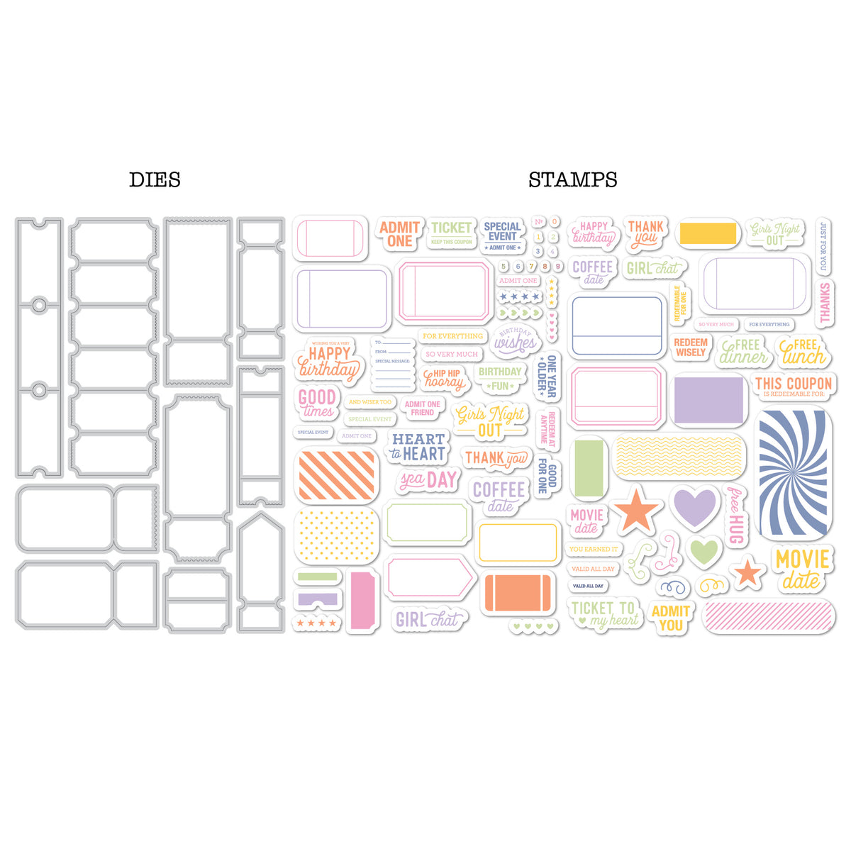 DP BM STAMP & DIE TICKETS KIT