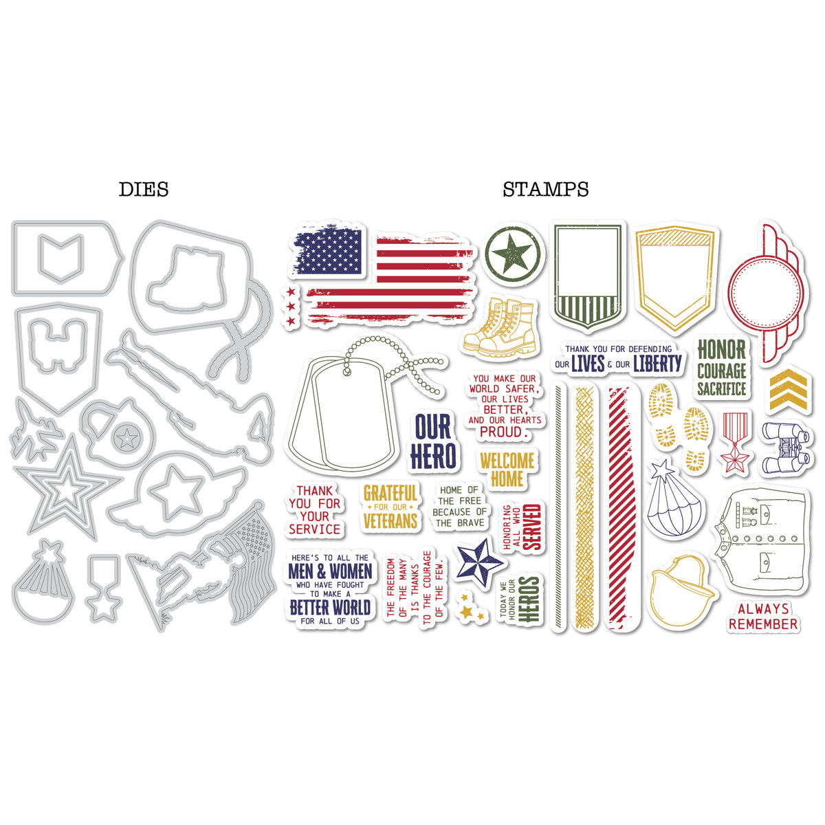 DP M STAMP & DIE THANK YOU FOR YOUR SERVICE KIT
