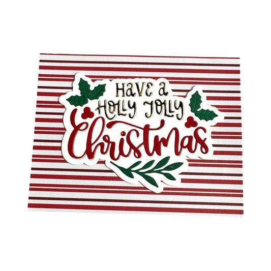 DP Large Christmas words with Embellishments Die Kit