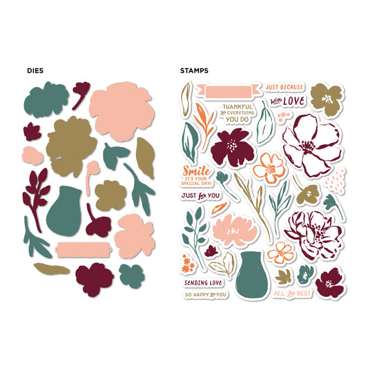 DP Die Stamp Kit Brush Floral