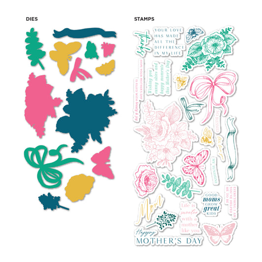 DP Die Stamp Mother's Blooms