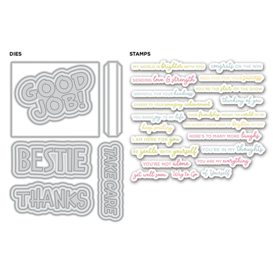 DP STAMP & DIE KIT SHADOWBOX SENTIMENTS