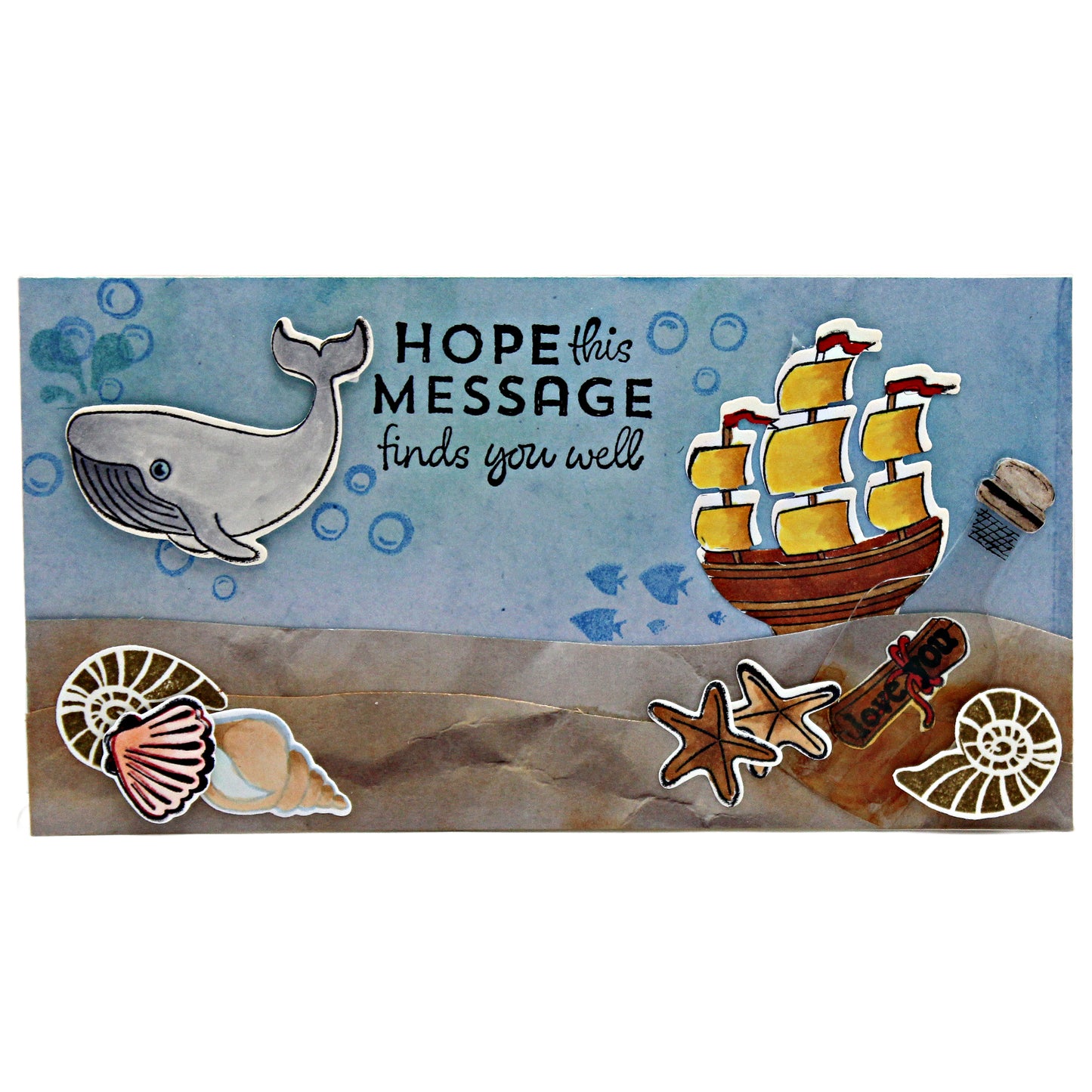 DP Stamp and Die Message In A Bottle