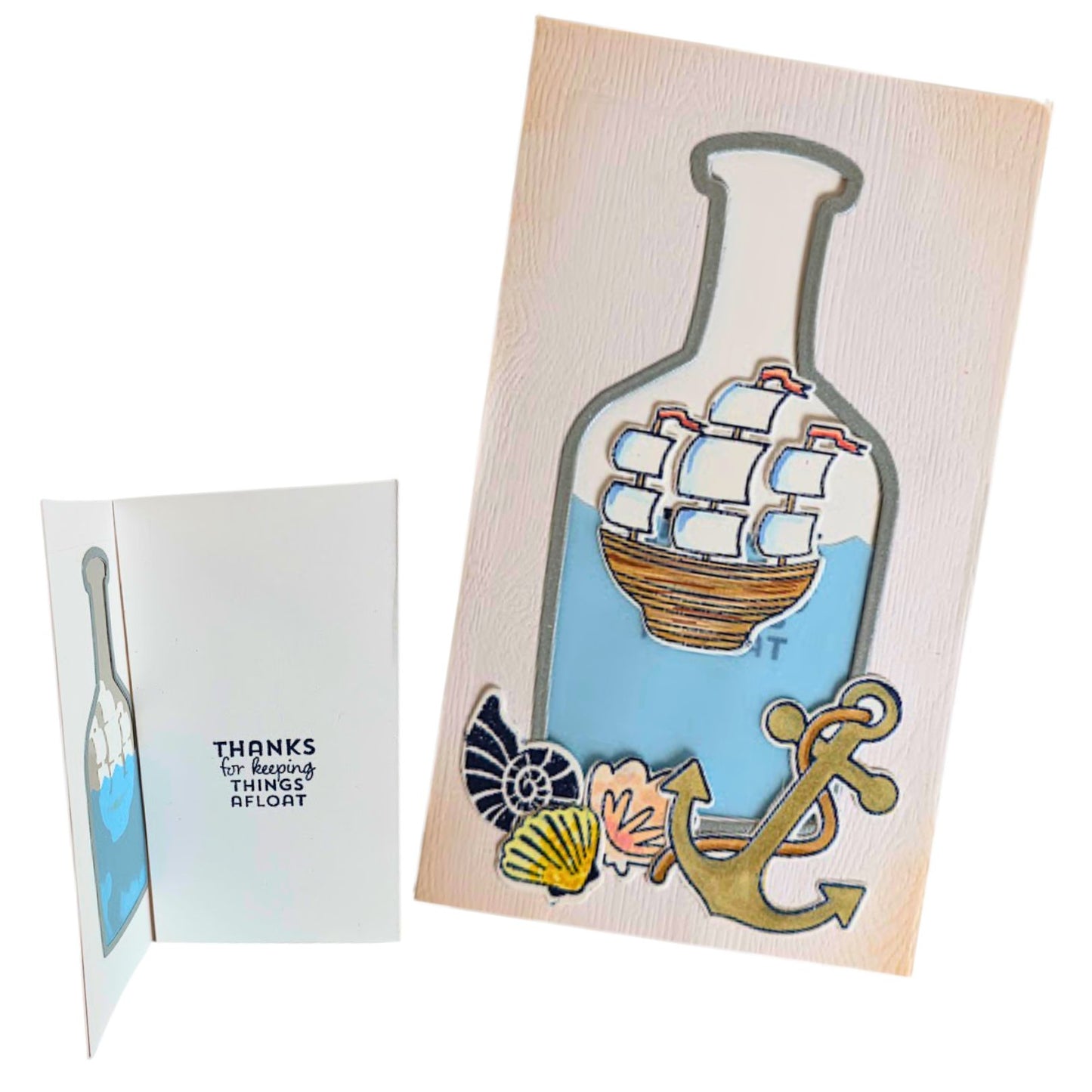 DP Stamp and Die Message In A Bottle