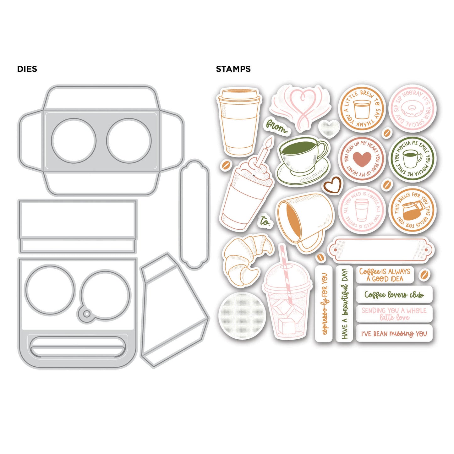 K Cup Kit Die and Stamps