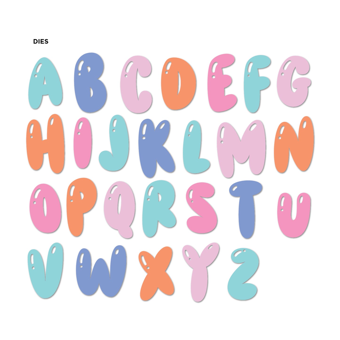 DP Alphabet Die Kit Bubble