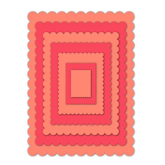 Scalloped Rectangle Nesting Dies NEW