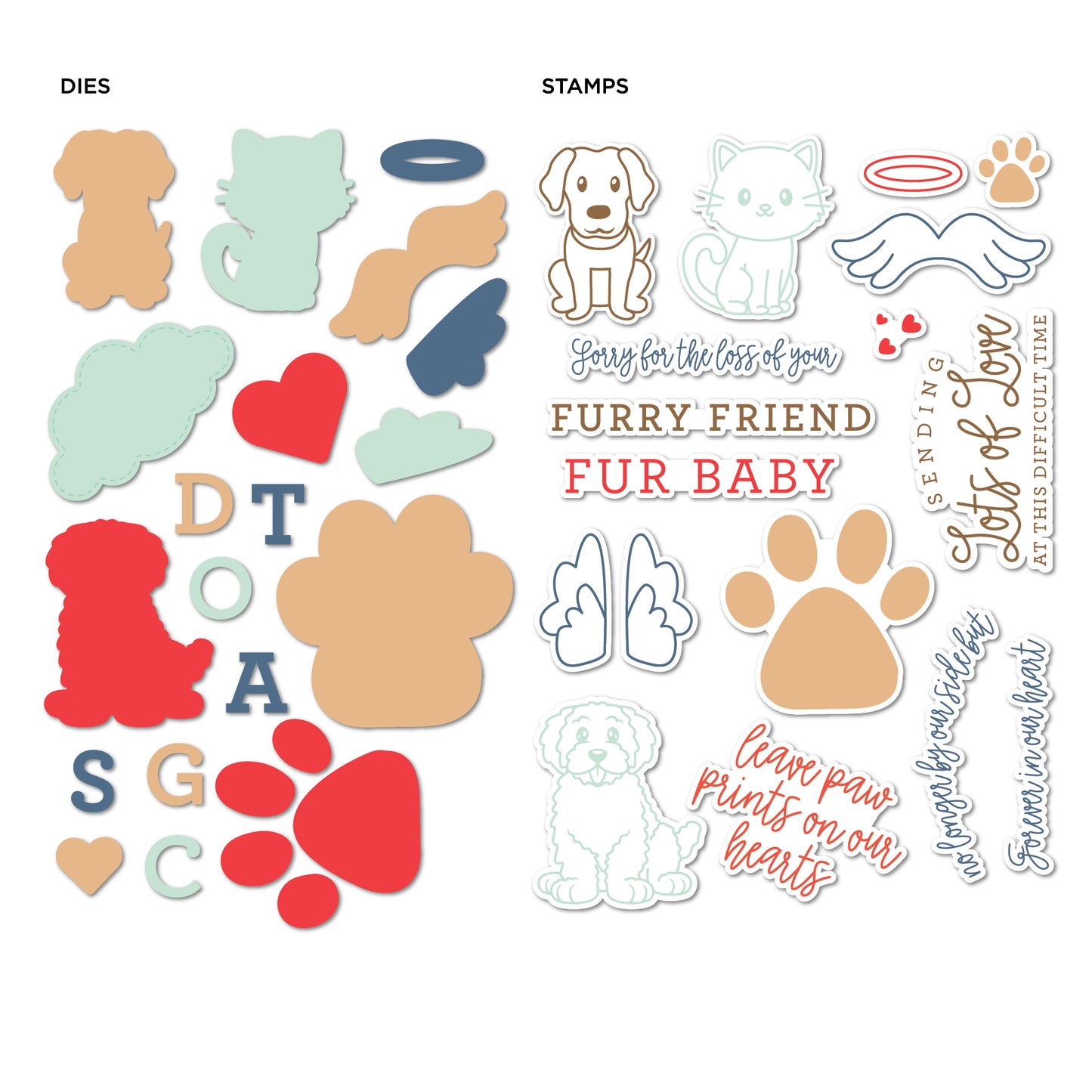 DP Stamp and Die Kit- Pet Sympathy