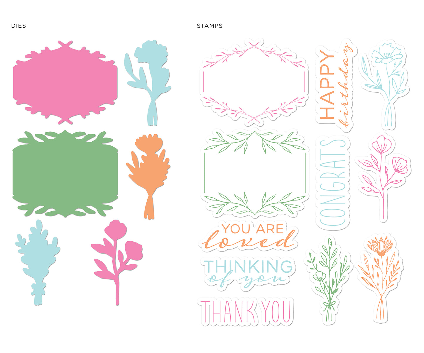 Die & Stamp Kit - Flower Fields