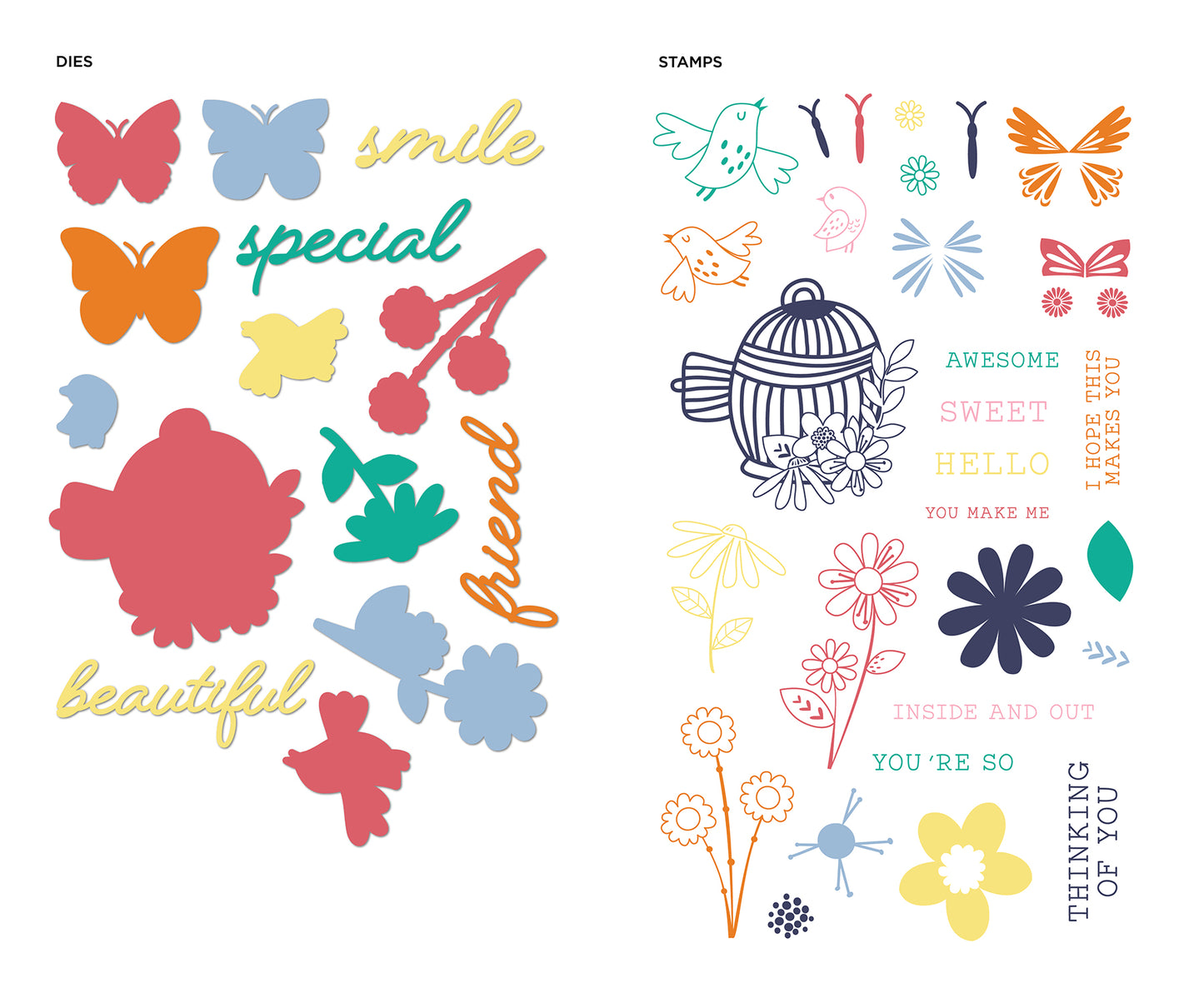 Stamp and Die Kit - Whimsical Butterflies