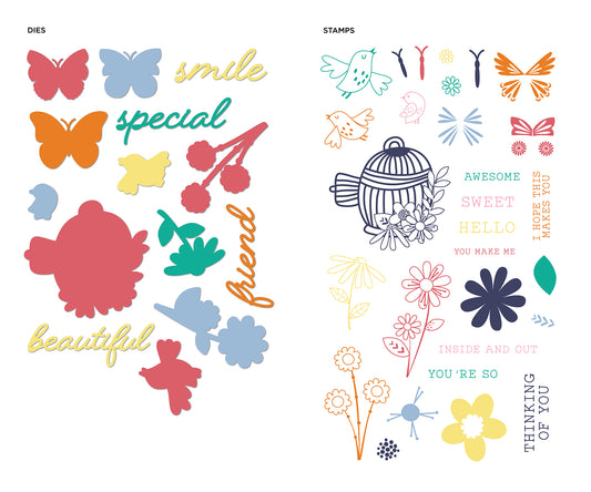 Stamp and Die Kit - Whimsical Butterflies