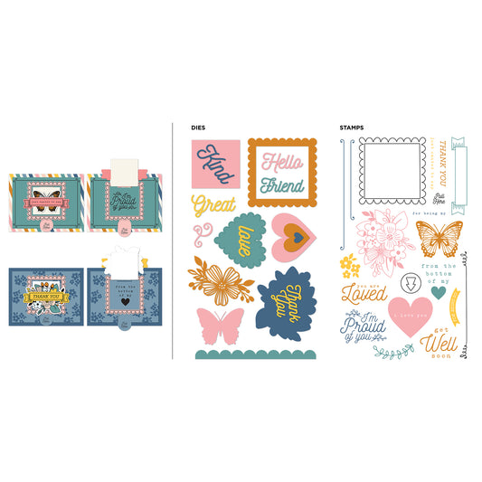 DP Hello Friends Pull Tab Dies & Stamps