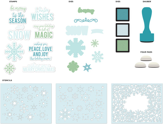 Snowflakes Stencil Kit w/ Ink & Dauber