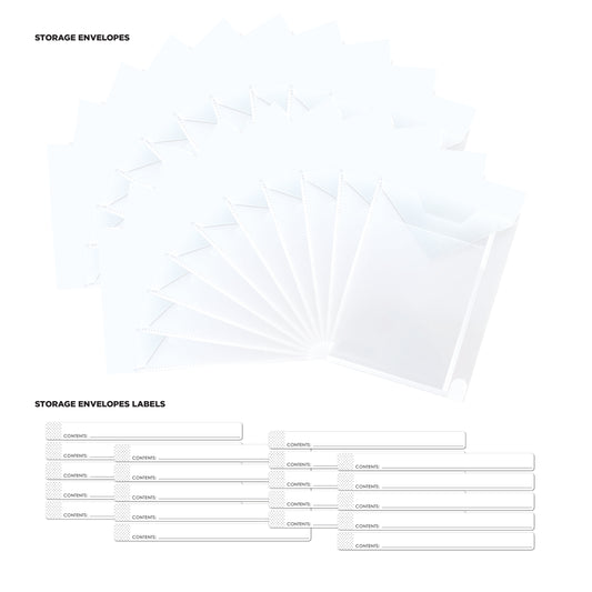 DP Storage Envelopes with Labels - 25 Pack