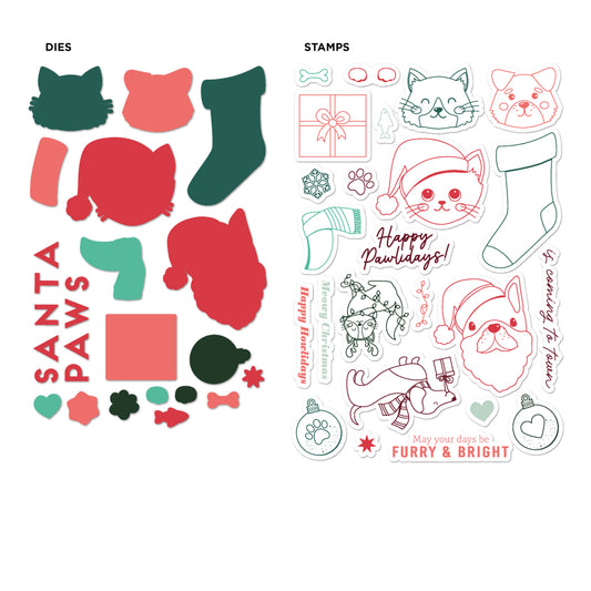 DP Stamp and Die Kit Santa Paws
