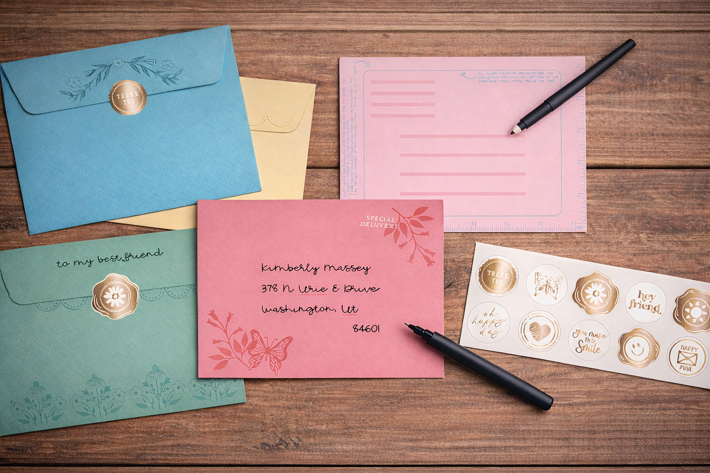 DP Happy Mail Envelope Kit AS 5 Summer Floral