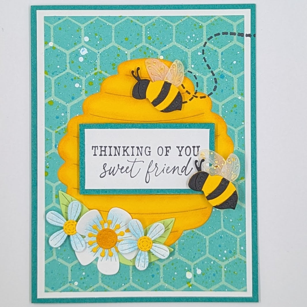 DP Bee Stitch Stamp, Die & Stencil Kit