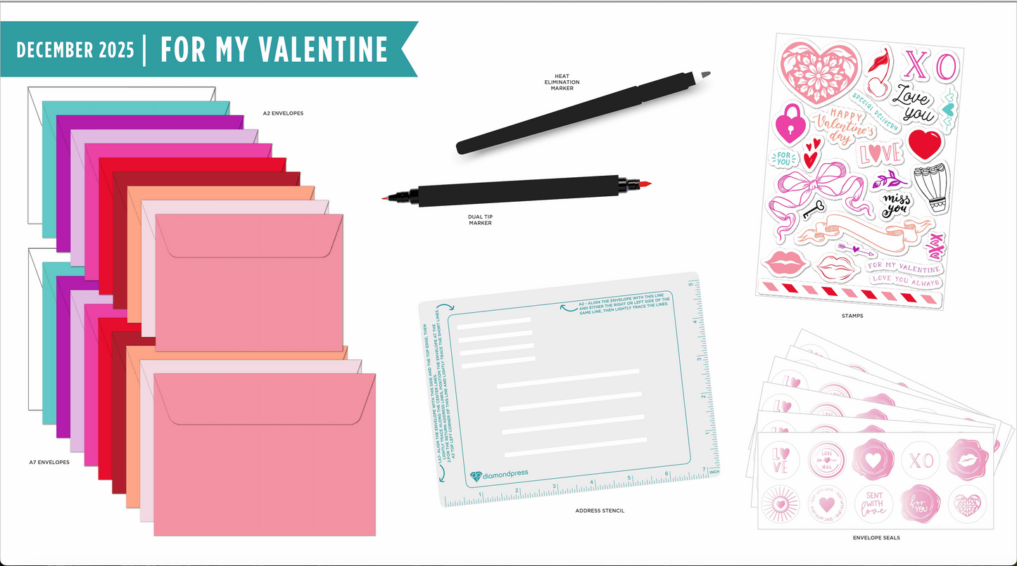 DP Happy Mail Valentine Envelope Kit AS 3